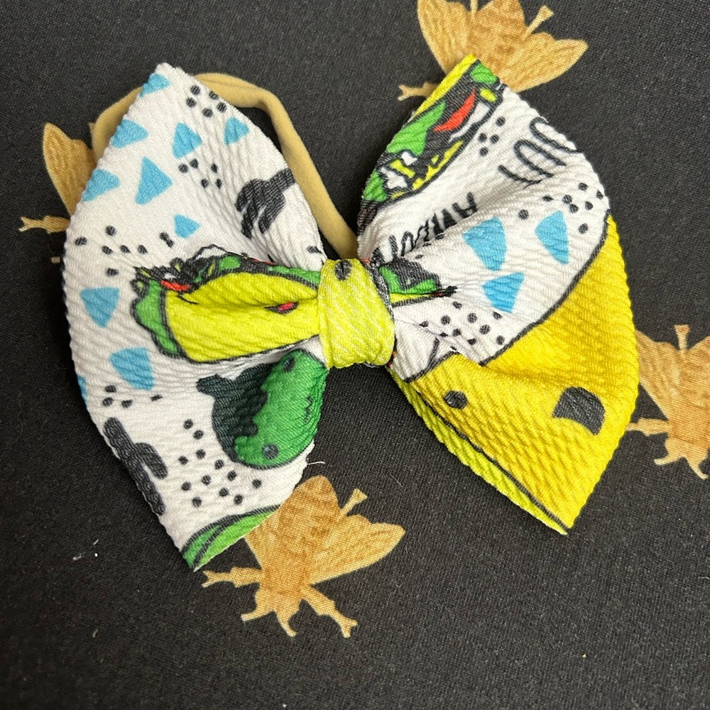 Taco Night Baby Bow on Nylon